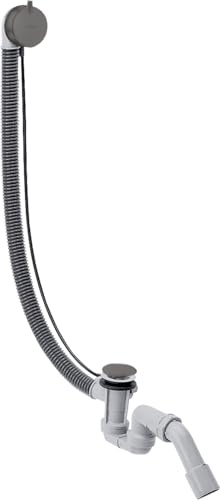 hansgrohe AXOR Flexaplus S Komplettset, Ab- und Überlaufgarnitur, für Sonderwannen, 58318340, Farbe: Brushed Black Chrome