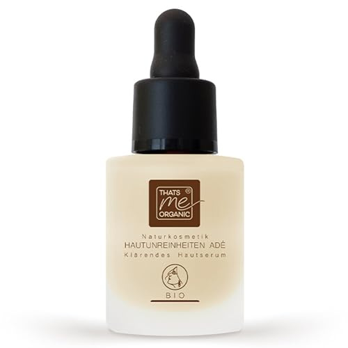 Thats me Organic Bio-Hautunreinheiten Adé – klärendes Hyaluron Serum (15ml) – porentiefe reinigende Gesichtspflege gegen Pickel und fettige Haut – Natrue Bio-zertifizierte Naturkosmetik
