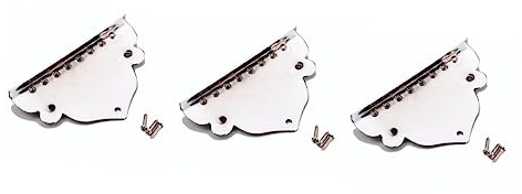 ibasenice 3pcs Triangle Plated Mandolin Tailpiece Replacement Guitar Screws for Mandolin Part and Guitar Maker