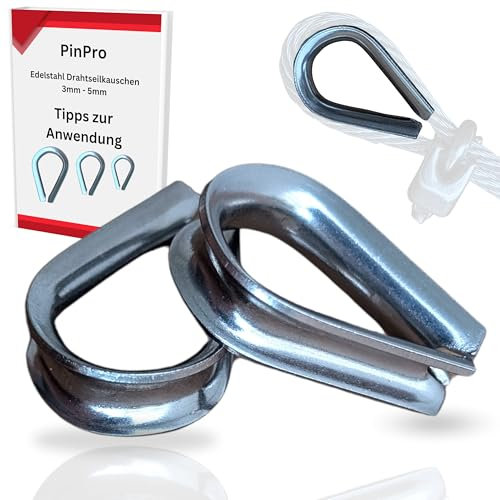 PinPro - 50 guardacabos de acero inoxidable (5 mm)