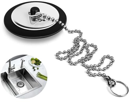 Universal Bath Plug, Bathroom Sink Plug Replacement, Stainless Steel Bath Plug Replacement, kitchen Sink Plug Drain Stopper for Bathtub Bathroom Kitchen Home (Size 1.69in To 1.77in）