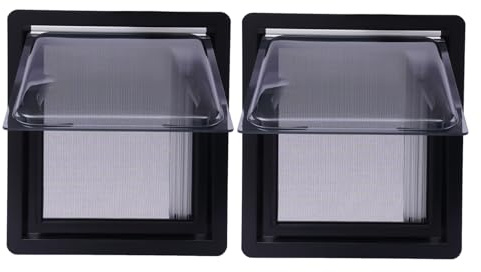 2 Stück Ausstellfenster Wohnmobil Fenster Seitenfenster 450x500 MM RV Klappfenster Externes Push Fenster mit Sonnen- und Sichtschutz für Wohnwagen, Wohnmobile, Camper | EU Stock | E13