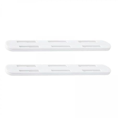 F Fityle 2X Ausziehbare Schienen für Körbe, Auszugsschienen Kleiderschrank, Cabinet Drawer Slides, Pull out Rails, Weiß Kunststoff-Schubladenführung für Küchengleitführungen, 2 Stk.