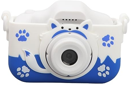 Kinderkamera, 40-MP-HD-Objektive Vorne und Hinten, 2-Zoll-IPS-Bildschirm, Interessante Bilderrahmen, 400-mAh-Akku, Micro-USB-Aufladung, 32-GB-Karte, Vereinfachtes Englisch (Blue)