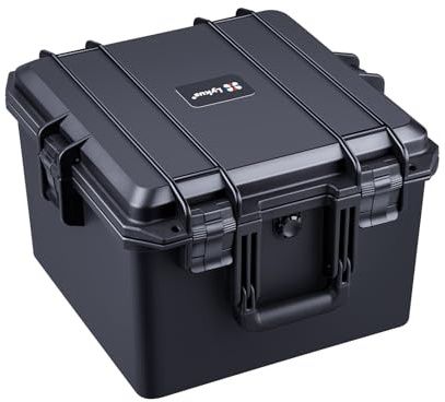 Lykus HC-3630 Wasserdichter Schaumstoffkoffer, Innengröße 33,6x33,6x24,8cm | IP67 wasserdicht, steckbarer Schaum, geeignet für Kameras, Objektive, elektronische Geräte und mehr