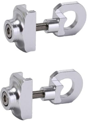 Mikinona 2 Stücke Legierung Kette Spanner Bolzen Bike Kette Voll Überzogene Teller Für Silber