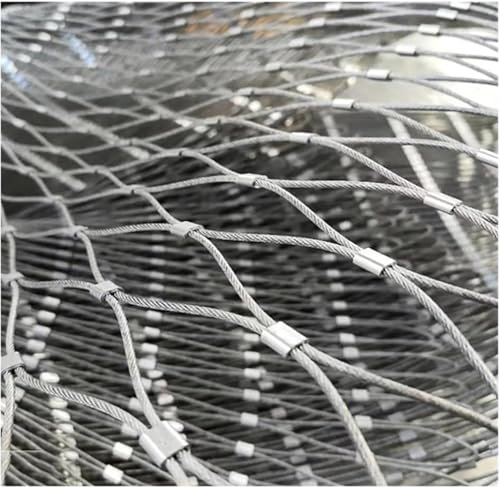 SSDDLZEQ Flexibles Kletternetz aus Edelstahlseilgeflecht, Mehrzweck-Treppenschutznetz for Gartenzäune (Größe: L2 x B9 m)