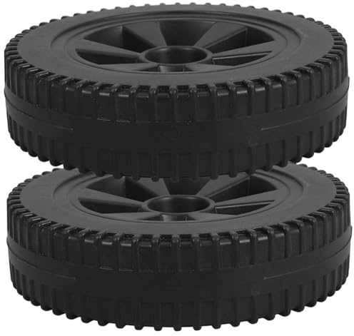 Yardwe 2pcs 6-inch Black Caster Wheels for Bbq Grill Cart, Heavy Duty Replacement Wheels Compatible Gas Grill and Wheelbarrow, Sturdy Rollers for Outdoor Barbecue Equipment