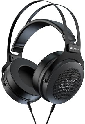 Linsoul Kiwi Ears Altruva Casque Supra-auriculaire, Surveillance Dynamique du Haut-Parleur Hi-FI 50 mm Casque de Jeu Filaire Stéréo Ouvert pour l’ingénieur de Studio Audiophile Gaming (Noir&Gris)