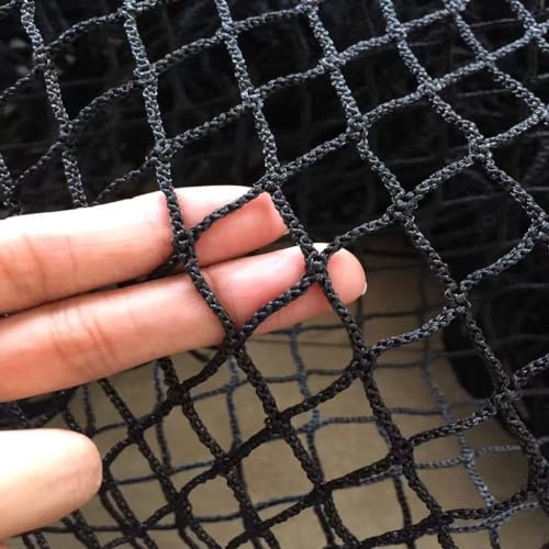 Sicherheitsseilnetz, Hochbett-Sicherheitsnetz für Kinder, Balkon-Treppengeländer-Haustier-/Katzennetz, Gartenzaun-Sportnetz, Schutznetz für Drinnen Und Drau(Size:1M×7M(3.3FT×22.9FT),Color:Schwarz)
