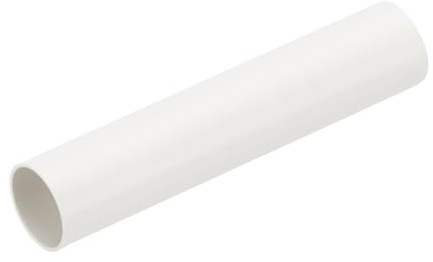PATIKIL 63mm/2.5 Runder Lüftungskanal, 12 langes Kunststoffstarres Rohrverbindungsstück Adapterrohr für Luftventilation Abflussrohrverlängerung