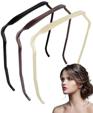 LEEQBCR Serre tête Squaer pour Femmes,3 pièces Serre-tête Invisible Curly Thick Hair Headband Carré,Serre Tete Lunette de Soleil, Outil de Fixation de Coiffure Accessoires Style pour Hommes et Femmes