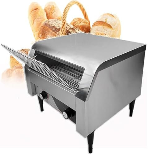 Grille-pain commercial en acier inoxydable, grille-pain à convoyeur commercial, machine à griller électrique pour restaurants, cafés, magasins, machine à griller de comptoir en(450 tranches/heure