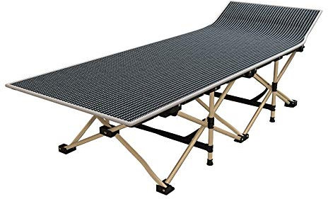 WXQZHF Klappbetten für den Innen- und Außenbereich, Garten, klappbare Strandstühle, Büro-Mittagspausenbett, Einzelbett, Balkon-/Terrassenstühle, verstellbare Rückenlehne, Einzel-Klappbetten (Farbe:
