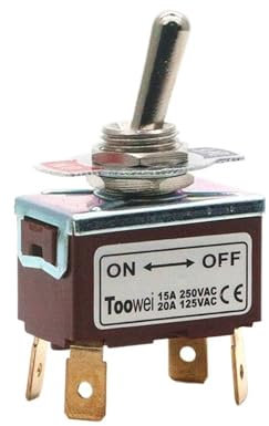 Interrupteur à bascule à 4 broches T702AT, marche-arrêt, 15A 250V/ 20A 125V, trou de montage 12mm/ 6.3mm, contact rapide