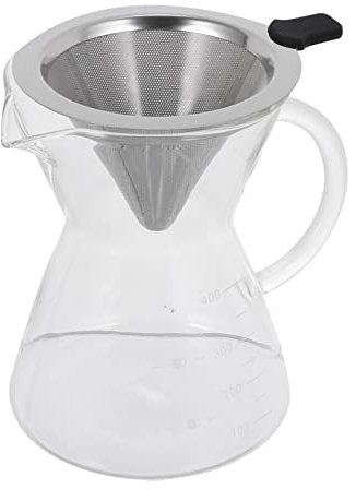 ULTECHNOVO Cafetera De Filtro Manual Con Asa Jarra De Acero Inoxidable Para Colador De Cafe Cafetera Con Filtro Para Preparar Cafe Casa