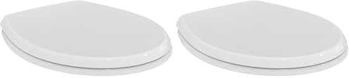 Ideal Standard Original WC-Sitz für handelsübliche Toiletten – Universal Design aus Duroplast in Weiß (Packung mit 2)
