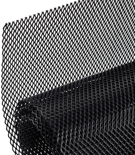 Rejilla de rejilla para coche - Rejillas automotrices en rollo | Protección de aleación de aluminio 100 x 33 cm ajustable para parasoles capó vientos Spoiler vehículo camión