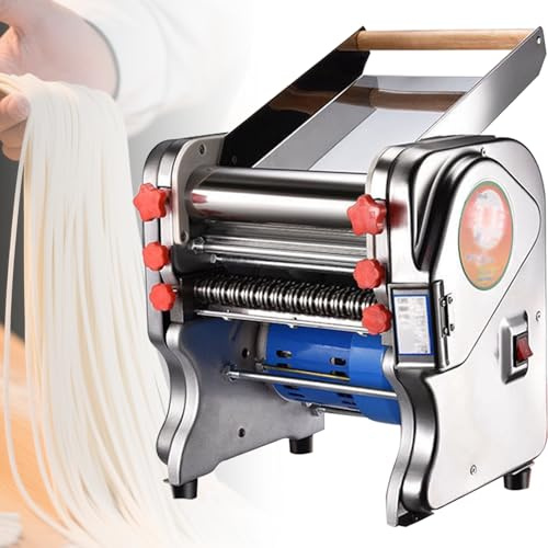 SHENGSHIYU Machine à pâtes fraîches électrique,Machine à pâtes pour 3 Types de Nouilles,Cuisine Machine pour Faire Les pates fraiches pour Laminage & Découpe,Doughwidth24cm