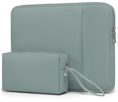 HYZUO 14-15 Zoll Laptop Tasche Set für MacBook Air 15 M4 M3 M2, MacBook Pro 15, 15 Surface Laptop, XPS 15 Plus, Laptophülle Schutzhülle für 14 Dell HP Lenovo ThinkPad Asus Huawei, Aschblau