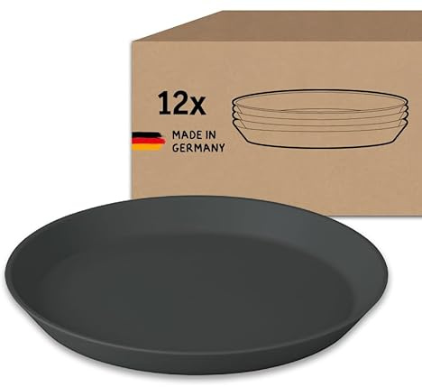Koziol MOVE PLATE 205mm Teller ⌀ 20,5 cm | 12er Set, Kunststoff, Mehrweg | wiederverwendbar, bruchsicher, spülmaschinenfest| Take-Away, Catering, Events