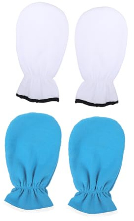 Veemoon 2pares Guantes Exfoliantes de Cera Guantes de Parafina Profesionales Lavables y Portátiles para Manos para Tratamientos de Spa Casa
