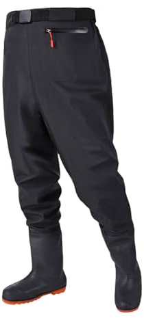 Blissbuilt Pantaloni da Pescatore in Vita,Waders Pesca,Stivali da Pesca Impermeabili Traspirante All'Aperto con Stivali,Scarpe da Pesca per Uomo,per Pesca A Mosca,Caccia alle Anatre,Kayak