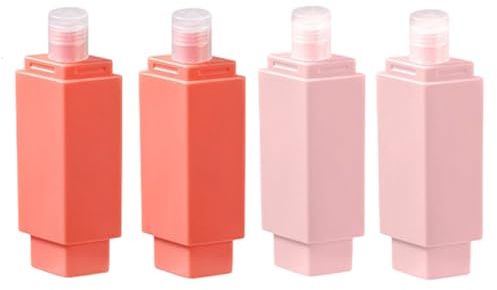 Envases de Viaje para Aseo 4 En 1 Pequeñas Portátiles Recargables | Contenedores Para Líquidos De Aseo En Viaje Para Loción Crema Champú Acondicionador Y Actividades Exteriores