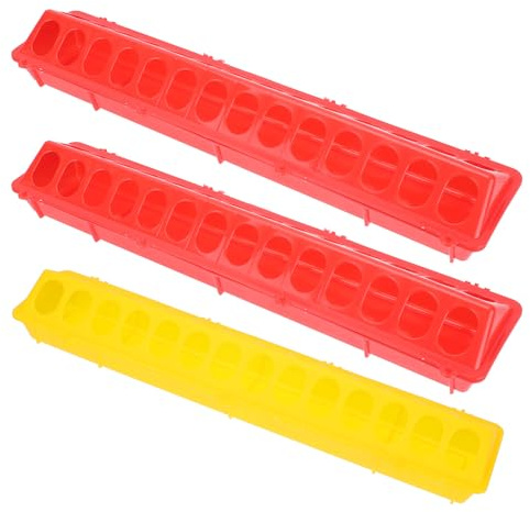 Artibetter 3stücke Teiliges Tauben futtertrog Langlebigem und Sicher Geeignet für Taubenkäfige und Kleine Vögel Inklusive Rot gelber Futterbox