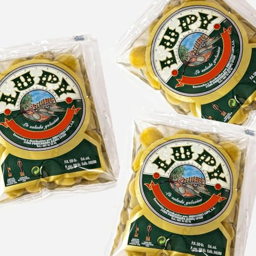 Lupy Aceitunas Gordal Picantes, con Hueso, 40 Bolsas de 100 g | Aceitunas Gordal Picantes