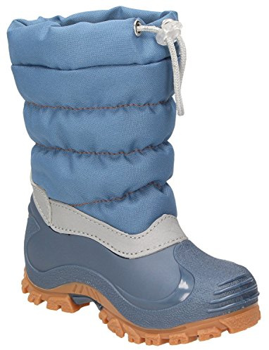 Spirale Eric Jungen und Mädchen Winterstiefel, Schneestiefel für Kleinkinder, Kinder Schlupfstiefel, Canadian Boot, Warm gefüttert, Wasserabweisend Blau (Hellblau (230)), EU 22
