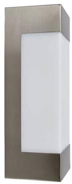 Lindby Edelstahl Wandlampe aussen, Wandleuchte außen spritzwassergeschützt IP44 1x 6,5W LED Außenleuchte Aussenwandleuchte