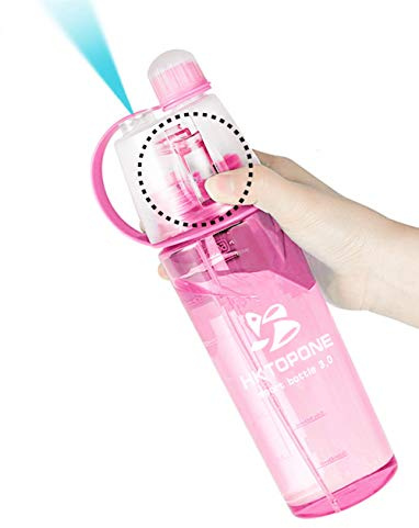 HKTOPCNE Spray Water Bottle For Drinking Sports Water Bottle Cycling BPA Free 600ml For Running Climbing Gym Cycling Hiking Mountaineering