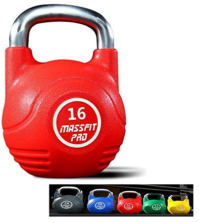 Kettlebells AGYH Farbige Gusseisen, 8 Kg / 12 Kg / 16 Kg / 20 Kg / 24 Kg ， Fitnessgeräte Mit Professioneller Kraft, Cross-Training-Trainer Für Männer Und Frauen (Size : 16kg/35.2lb)