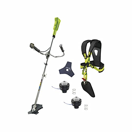 Pack RYOBI Débroussailleuse 18V One+ OBC1820B avec Tête Simple Fil 1,6mm RAC114 - Ergonomique, Légère et Polyvalente, Vitesse 8000 TR/Min, Idéale pour Jardinage.