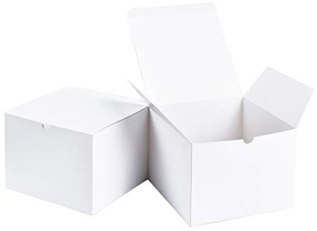 SHIPKEY 10 Stück weiße Geschenkboxen mit Deckel 20x20x15cm | Große Geschenkboxen, perfekt für Party, Hochzeit, Weihnachten, Feiertage, Geburtstage, Geschenkverpackungen und alle anderen Anlässe