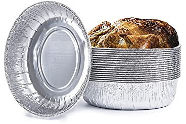 CONTITAL Contenitori in Alluminio E1G, Vaschette monouso, Linea Professionale - 50 pezzi - Ideali per pollo arrosto