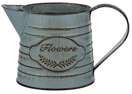 Nuojie Indoor- und Outdoor-Blumentöpfe 1 stück Blumenbehälter Topfpflanze Topf Vintage Antike Weißblech Dekorative Bonsai Topfpflanze Pitcher Hausgarten Vase