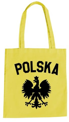 Polska Adler Baumwolltasche - Polen Polnisch Polka Polish Warschau Breslau Gelb