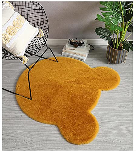 Niedlicher flauschiger Teppich für Mädchen-Schlafzimmer, Kunstfell-Plüsch-Teppich, Langflorteppich, Kinderteppich, extra große Bodenmatte für Bett, Stuhl, Sofa