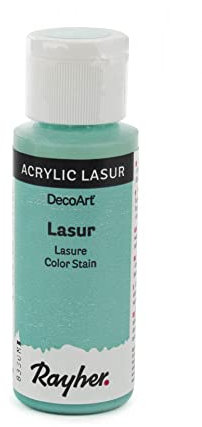 Rudolphs Schatzkiste Bastelzubehör Lasur mintgrün 59ml 10x3,5x3,5cm NEU Holzlasur Holzfarbe