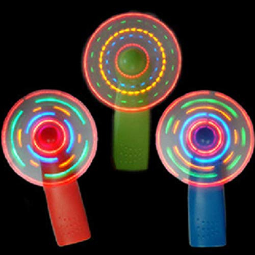 Danlai Plastic Handheld Fan 3pcs Flashing Led Cooler Portable Mini Air Cool Fan Light Up Toys