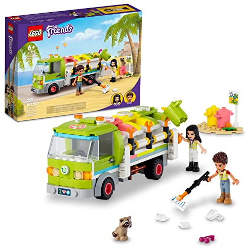 LEGO Friends Recycling Truck Toy 41712 - Set Includes Garbage Sorting Bins, Emma and River Mini Dolls, Educational Learning Toys for Kids 6+ Years Old, Great Gift for Boys and Girls