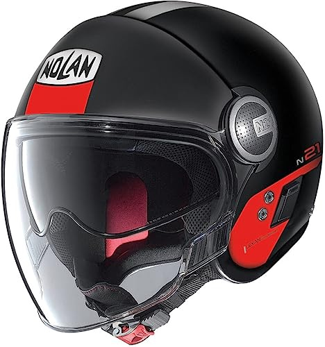 Nolan N21 Visor Agility Jethelm (Black Matt/Red,L (59/60))