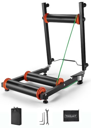 MegLob Fahrradwalzen -Trainer, Fahrradklappertrainer Für Innenübungen, Fahrradfahrplattform, Aluminium -Legierungs -Mountainbike -Roller Der Luftfahrt, Härte Der Stufe 14, Tragbarer Fahrradtrainer
