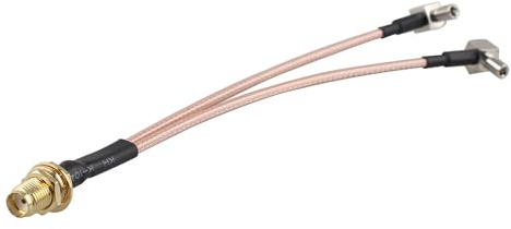 Futheda SMA Female to Dual TS9 Male Adapter Antenna Extension Cable RG316 Low Loss Coaxial Cable 15cm/6inch Compatible with 4G LTE Wireless Router Mobile WiFi Hotspot MiFi USB Modem Aircard
