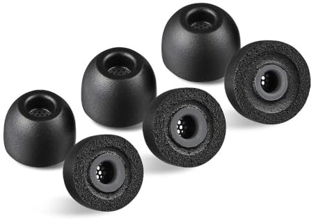 AZLA Foamax Standard (M/ml/L), Schaum-Ohrstöpsel, Memory-Schaum für kabellose Kopfhörer, Geräuschunterdrückung, Ersatzspitzen kompatibel mit Sony, Beats, Samsung, Skullcandy