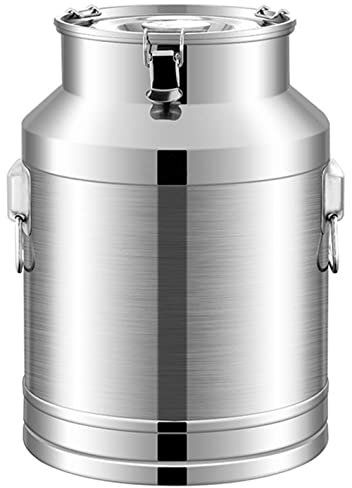 Lechera de acero inoxidable con tapa sellada, cubo de hielo portátil y depósito de alimentos, cubo de alimentación para almacenamiento de vino