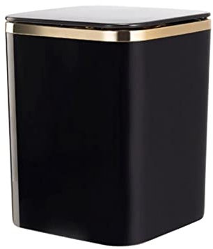 GBEVAUEIO Bacs de Recyclage Poubelle de Bureau carrée avec Couvercle, Poubelle de Grande capacité for Bureau d'étude, Table de Chevet, Table Basse Corbeille à Papier(Noir)