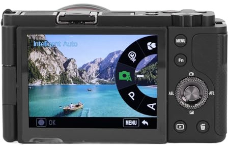 5K Digital Camera for Photography, Autofocus 64MP Vlogging Camera with 3.2'' 180° Flip Touchscreen, Video Compact Travel Camera with 12X Optical Zoom, Beauty Filters